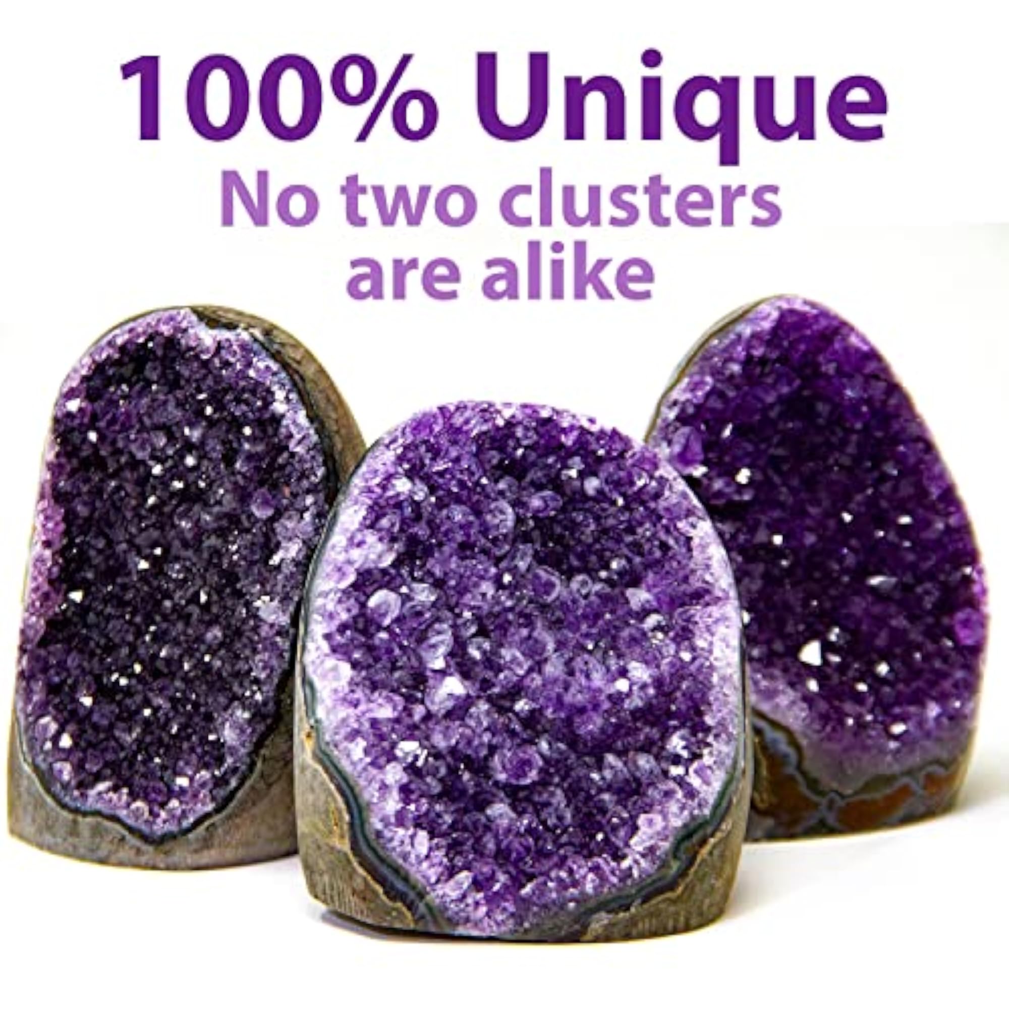 Large Amethyst Purple Crystal Geode Cluster, Natural Healing